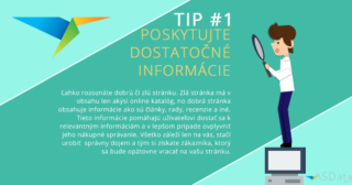 TIP #1 Poskytujte dostatočné informácie