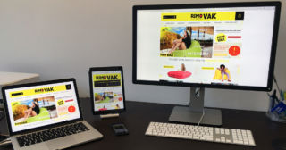 eShop pre sedacie Rimo vaky do interiéru a exteriéru, web stránka na notebooku, tablete a IMacu